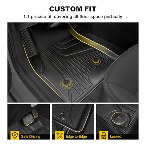 Floor Mats for Chevy Trax 2024 2025 2026 LS/1RS/LT/2RS/ACTIV All Models | TTX LIGHTING Floor Liners Custom Fit for Chevrolet Trax 1st and 2rd Row Car Mats Interior Accessories - style: Floor Mats