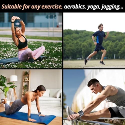Wrist & Ankle Weights, Adjustable Bands for Women & Men Workouts, Set of 2 – 2lb or 4lb (1lb or 2lb each strap) Ideal for Runs, Jogs, Walks, Yoga, Dance, Pilates, Cardio, Aerobics, Strength Training - color: Blush, size: 2LB (1LB each)