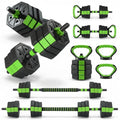 Adjustable Weight Set 66/88 Lbs, 4-in-1 Dumbbell Set and Barbell Weight Set for Home Gym, Converts to Kettlebell & Push-Up Stand, Free Weights Dumbbells Set for Men & Women Full Body Workout - size: 66 lbs