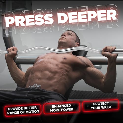 Yes4All Standard Straight Barbell 60" & EZ Curl Bar 47", Capacity 200 to 480 LB, Weight Bar 1" to 2" Diameter - Star Lock Collars, Rubber Ring, Barbell Spins Included for Deadlifts & Squats - color: F: Olympic Curl Bar 2" - 300LB, style: C. Olympic Curl B