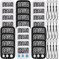 Weewooday 24 Pcs Small Digital Kitchen Timer Magnetic Back and Switch Minute Second Count up Countdown Big LCD Display Loud Alarm for Teacher Cooking Baking (Black,White) - color: Black, White