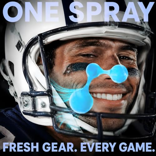 2-in-1 Sports Cleaner & Odor Eliminator - 3X Powerful Nano-Enzyme Deodorizer for Gloves, Hats, Helmets, Cleats, Shoes, Clothes, Bags, Sports Equipment & Athletic Gear | Remove Stink & Dirt
