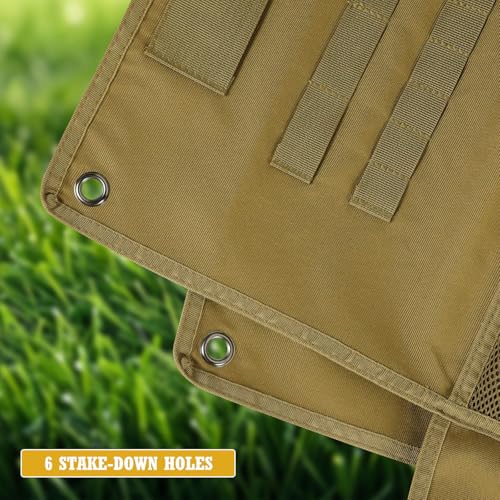 Shooting Mats Prone Padded, Extra Large Portable Roll Up Folded Waterproof Non-Slip Tactical Shooting Mat with Thickened Cotton Padding, Bipod Holder & 2 Accessory Pockets for Range Shooting Hunting - style: Winged Side