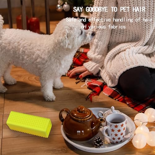 2pcs Pet Dog Cat Hair Remover, Pet Hair Removal Tool, Car Carpet Cleaner for Pet Hair,Dog Hair Remover for car，Interior, Furniture, Sofa - color: Orangeyellow