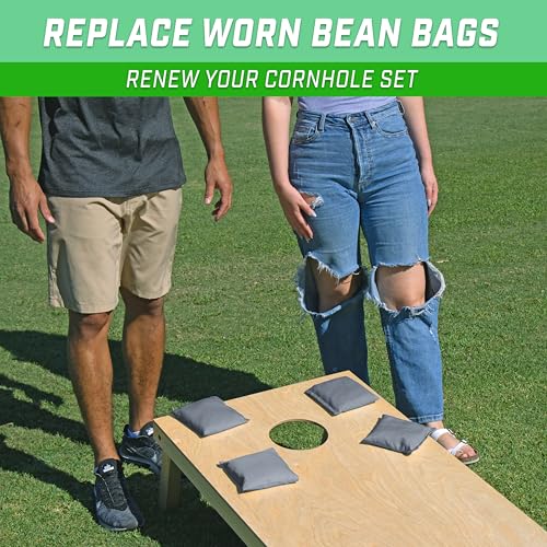 GoSports Classic Cornhole Bean Bags Set of 4-16 Colors Available - Regulation All Weather, Mix and Match - color: Dark Gray