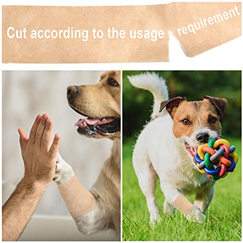 [8 Pack 4" x 5 Yards] Beige-Self Adhesive Cohesive Bandage Wrap, Self Adherant Non-Woven Wrap Rolls, Atheletic Tape for Wrist, Ankle, Hand, Leg, Premium-Grade Medical Stretch Wrap - color: Beige, size: 8 Count (Pack of 1)