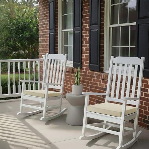 Outdoor Chair Cushions, Water-Resistant & Fade-Resistant, Patio Furniture Seat Replacement Chair Pads with Ties Zipper, Removable Cover, Non-Slip Bottom, Set of 6, 17 x 16 Inch, Beige - color: Beige, size: 17" x 16" 6 Pack