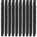 Urekt 100 Pack 116mm Tubes Black Plastic Pop Top Pill Storage Tubes, Child Resistant Waterproof Pill Plastic Tube Pill Container Medicine Holder BPA Free
