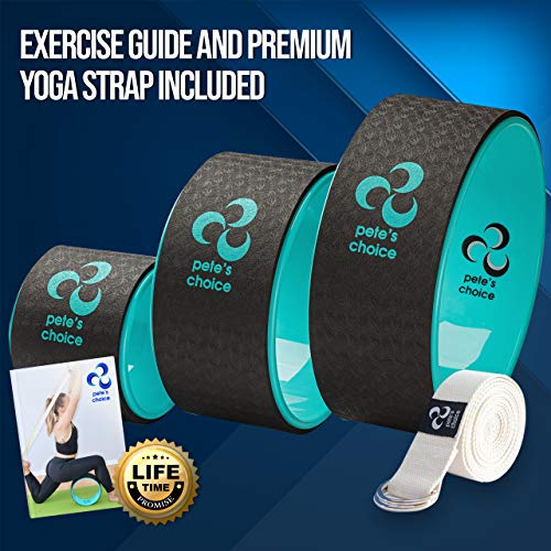 Yoga Wheel 3 Pack - Lose Weight, Get in Shape and Get Fit | Three Pack Yoga Wheel Set for Home Exercise and Workout - Improve Posture
