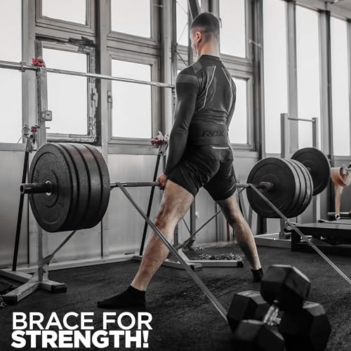 RDX IPF Compliant Powerlifting Belt 13mm and 10mm, USAPL USPA and IPL Competition Level Genuine Leather 4” Gym Belt for Heavy Weight Lifting Deadlift Squats and Strongman Strength Training, Men Women - color: 10MM BLACK, size: S