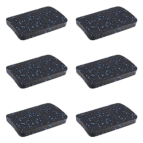Heavy Duty Treadmill Mat Pads - 4 PCS Extra Thick 0.55" Shock Absorbing Rubber Pads - Maximum Vibration Isolation for Peloton and Heavy Gym Equipment - 4.7"x3.2" - size: 4.7" x 3.2" x 0.55"