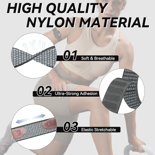 Nylon Sport Ankle/Arm Band Compatible with Fitbit Versa 4/Fitbit Versa 3 /Fitbit Sense 2/Fitbit Sense Bands,Elastic Nylon Braided Arm Strap Replacement Ankle band for Women Men - color: Blue Gray/Windsong Gray