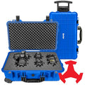 Eylar 22" Carry-On Roller Hard Case With Ragar Reconfigurable & Reusable XP Crosslink Foam, Waterproof, Shockproof For Equipment, Drones And Cameras, TSA Standard (2 Ragar Layers) (Blue) - color: Blue