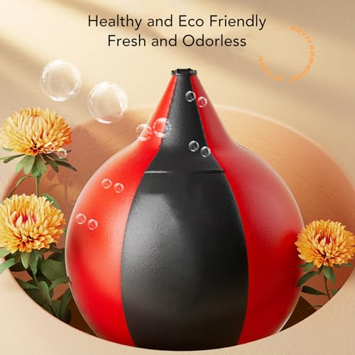 Double End Bag, Double End Punching Bag Boxing Striking, Boxing Equipment for Hand Eye Coordination Training, PU Leather Hanging Boxing Ball with Adjustable Cord Improve Boxing Reaction