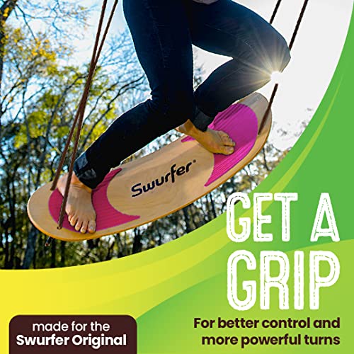 Swurfer SwurfGrip Traction Pads for Wooden Surf Swing – Comfortable Foam Grip Board Accessories, Heavy Duty Material - color: Pink