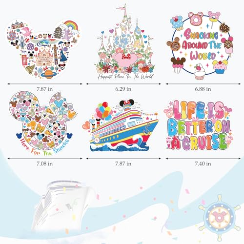 RiVolTa Mouse Cruise Door Magnets - 6 Pcs Cute Family Ship Cabin Magnetic Stickers Large Funny Mice Decorations Garage Stateroom Cabin Decal Accessories for Summer Party Carnival Holiday Fridge Decor - color: Ship