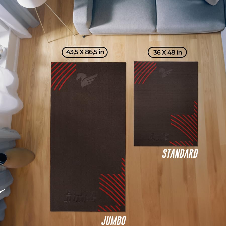 Elite Jumps Jump Rope Mat, Non-Slip Fitness Mat | Large-format mat for home workouts. Non-slip base. Suitable for all floor surfaces. - size: Jumbo