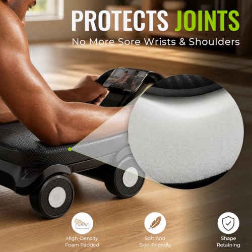 EAST MOUNT Ab Roller Wheel - Ab Roller with Elbow Support for Core Workout Belly Fat Automatic Rebound Abdominal Wheel for Women Men Home Gym Equipment - color: Black