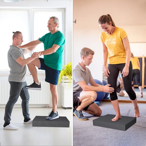 Balance Pad 19.8 * 15.7 * 2.4",XL Balance Pad for Physical Therapy,Extra Large Foam Balance Board Stability Pad for Rehabilitation Core Training Stretching Mobility - color: Black-XL(19.8*15.7*2.4")