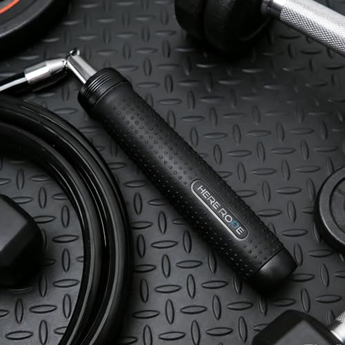 Weighted Jump Rope 1LB for Men & Women - Heavy Duty 11mm Steel Cable, Metal Handles with Smooth Spin, Comfortable Grips & Adjustable Length | Perfect for Muay Thai, MMA & High-Intensity Fitness Workouts
