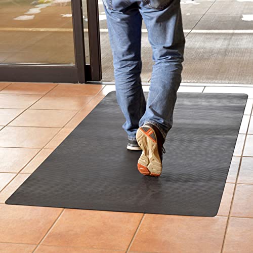 ClimaTex Indoor/Outdoor Rubber Scraper Mat, 36 in. x 1﻿0 ft., Black - size: 36"L x 36"W x 0.1"Th