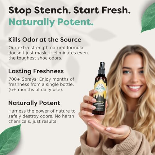 Lumi Outdoors Natural Shoe Deodorizer Spray 3 Pack Bundle - Lemon Eucalyptus, Citrus Tea Tree, Lavender Tea Tree - style: 3 Pack - Multiple Scents