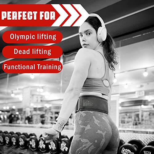 Bear Grips Weight Lifting Belt, Weightlifting Belt for Women, Weight Belt For Men Gym Belt With Locking Buckle, Nylon Belt, Squat Belt, Deadlift Belt, Workout Belt, Exercise Belt for Back Support - color: Black Solid, size: Medium