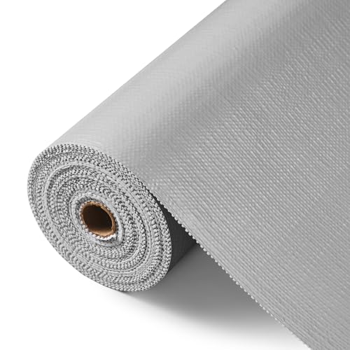 Drawer and Shelf Liner, Non-Slip Kitchen Cabinet Liners Non-Adhesive Thick Strong Grip Waterproof Washable Mats Protect Dresser Shelves Cupboard Bathroom Cabinets, Light Gray, 12 in X 10 FT - color: Light Gray, size: 11.8"W x 118"L