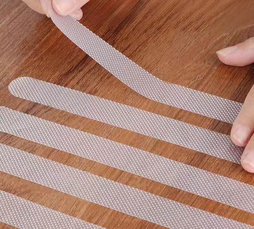 Transparent Rubber Grip Tape, Anti-Slip Waterproof Tape for Indoor & Outdoor, Non-Abrasive Cushion Pad for Handles, Stairs & Daily Use (Clear, 1" x18Ft) - color: Clear