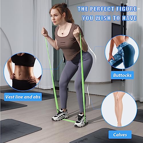 Resistance Bands for Physical Therapy, Bands for Working Out, Latex Free Elastic and Exercise Bands Set for Stretching, Suitable for Rehab, Yoga, Pilates, Gym, Home Exercise - color: 10-pcs resistance set