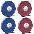 FEIERDUN Color Bumper Plate Set, 2-Inch Olympic Weight Plates, Low Bounce Rubber Barbell Plates with Stainless Steel Insert for Weightlifting, Strength Training, CrossFit & Home Gym, 10LB-370LB - style: F1) 200LBS SET