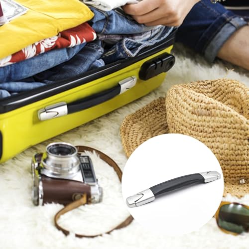 2 Pcs Luggage Handle Replacement, 23cm Black Long Strap Grip, Heavy Duty Suitcase Strap Spare Carrying for Travel Case Repair