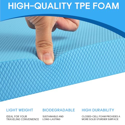 Balance Pad – Stability Trainer for Balance, Stretching, Physical Therapy, Exercise, Mobility, Rehabilitation and Core Training Non-Slip Closed Cell Foam Premium Balance Pad Knee Pad - color: blue