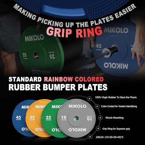 Mikolo Leg Press Hack Squat Machine Combo, Leg Press Machines for Home Gym with Linear Bearing, Hack Squat Machine with Rear and Front Band Pegs, Leg Machine for Full Range Leg Training - style: 230LB DD09 Lean Combo (Colored)