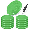 10 Pcs Wobble Cushion Wiggle Seat for Sensory Kid Flexible Seating Promotes Active Learning Improves Student Productivity Stability Inflated Balance Disc Pad with Air Pump for Classroom - color: Green