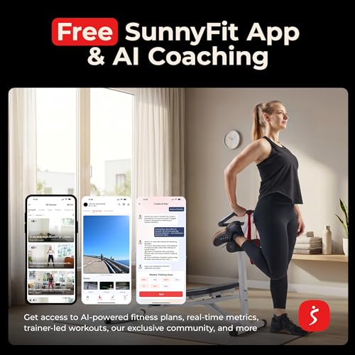 Sunny Health & Fitness Full Body Stretch Machine for Home Gym, Back Stretcher & Flexibility Trainer with Pivoting Seat, Foam Rollers, Safety Straps, Handlebar & SunnyFit App - color: Gray