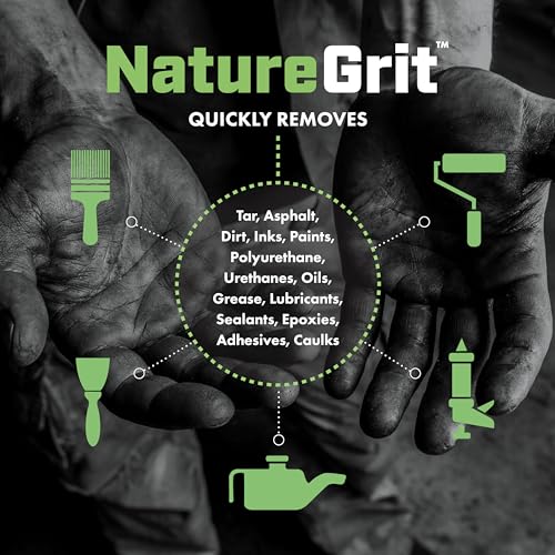 NatureGrit Hand & Surface Wipes: Mechanic Cleaning & Degreaser Sheets, Grime Removal, Hand Cleaner Towels for Mechanics, Workshop Use (Box of 6 canisters, 72ct/canister)