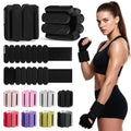 Wrist Weights – Ankle Wrist Weights for Women & Men – Adjustable Weighted Bangles Set (1 lb Each) | Arm and Leg Weights for Yoga, Pilates, Running & Walking - color: Black