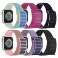 6 Pack Sport Nylon Loop Band Compatible with Apple Watch Band 38mm 40mm 41mm 42mm 44mm 45mm 46mm 49mm for Women Men, Adjustable Breathable Braided Straps for iWatch Series 11/10/9/8/7/6/5/4/3/SE/Ultra - color: Black/Dark Blue/Wistaria/Pitaya/Neon Pink/Mar