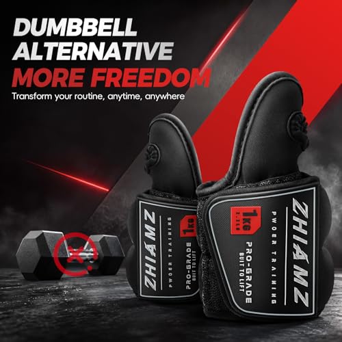 Wrist Weights with Thumb Loops Lock for Men Women, Ankle Weights Weighted | Thumb Loop Lock & Adjustable Strap Wrist Weights, Soft-Touch for Walking Running Yoga Pilates Home Workouts