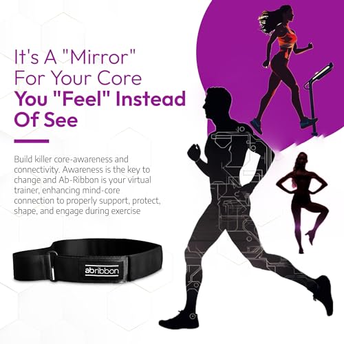Ab-Ribbon by HYPOXiX Fitness, Abdominal Mirror Sensory Belt for Pilates Barre Yoga Breathography Technique Breathwork and Physical Therapy - size: M-XL