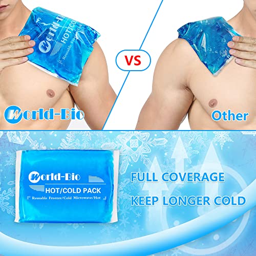 Gel Ice Packs for Injuries Reusable Gel Cold Compress for Shoulder, Knee, Back and Neck - Hot and Cold Packs for Pain, Injury, Surgery - Flexible Soft Ice Pack for Injury (12.4" x 8.3" 2 Packs) - style: LARGE 2 PACKS