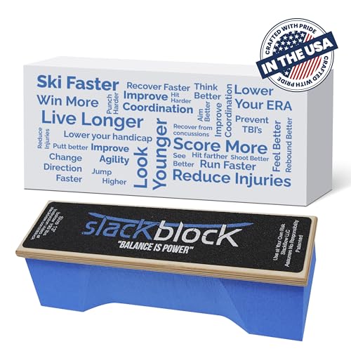 SlackBow SlackBlock Athletic Balance Trainer – Improve Balance, Stability, and Athletic Performance – Condition Your Body and Prevent Injury - Compact and Portable - size: 14"