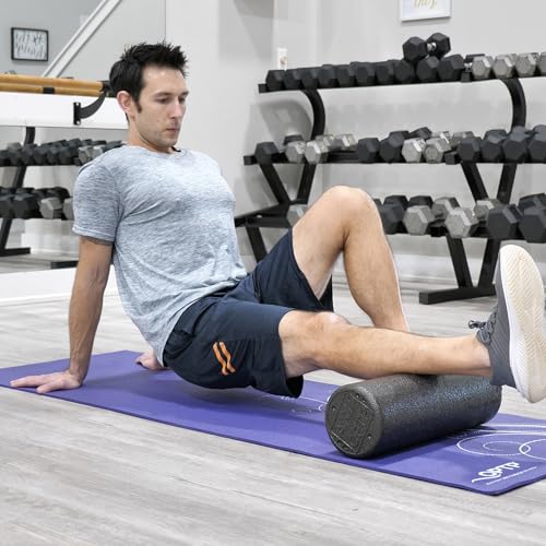 OPTP Black AXIS Firm Density 18" x 6" Foam Roller (AXR186) - color: Black - 18" X 6" Round