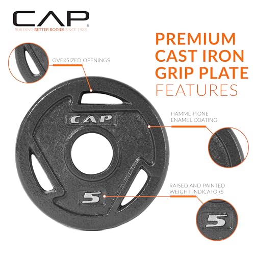 CAP Barbell 2-Inch Olympic Weight Plate | Multiple Options - size: 5 lb - Set of 4, style: Elite