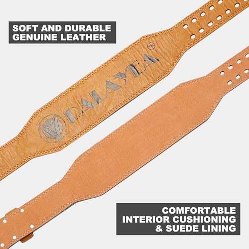 Weight Lifting Belt Gym Fitness, Padded Cowhide Leather Weightlifting Belt, Functional Powerlifting Belt Adjustable Weightlifting Belt - color: Yellow, size: Medium