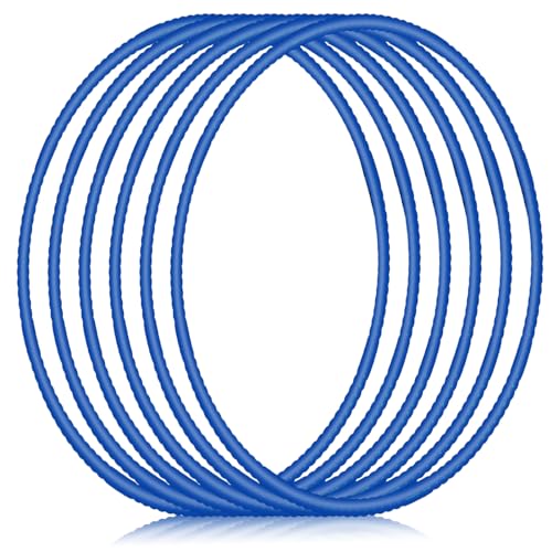 Shappy 6 Pcs Exercise Hoop Detachable Adjustable Plastic Toy Playground Toys Colored Hoop Circles for Teens Games Gymnastics Dog Agility Equipment Party Decor - color: Royal Blue, size: 23 Inch