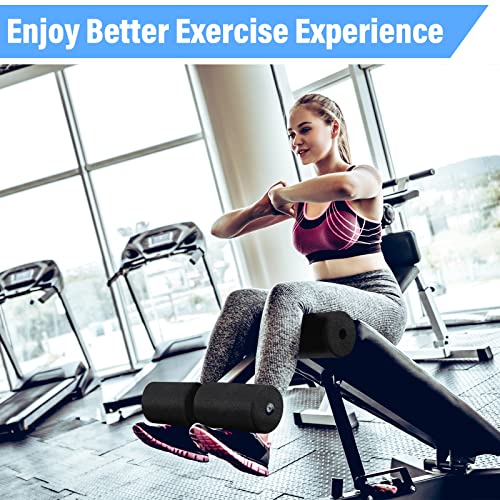 Deekin 4 Pcs Foam Foot Pad Rollers Buffer Tube Cover for Exercise Machine Home Gym Equipment Replacement Pads for Leg Extension Weight Bench Inversion Table(0.87 x 2.75 x 5.1 Inches) - size: 0.87 x 2.75 x 5.1 Inch