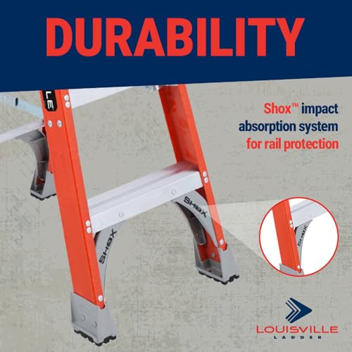 Louisville Ladder 12-Foot Fiberglass Step Ladder, 300-Pound Load Capacity, Type IA, FS1512 - size: 12 feet
