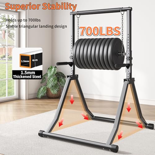 Foldable Pull Up Bar Station 58.3''-76.8'' Power Tower - color: 58.3"-76.8" with Dual Dip Handles & Assistance Bands